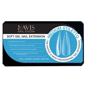 LAVIS - Medium Stiletto Nail Tips (Full Cover)