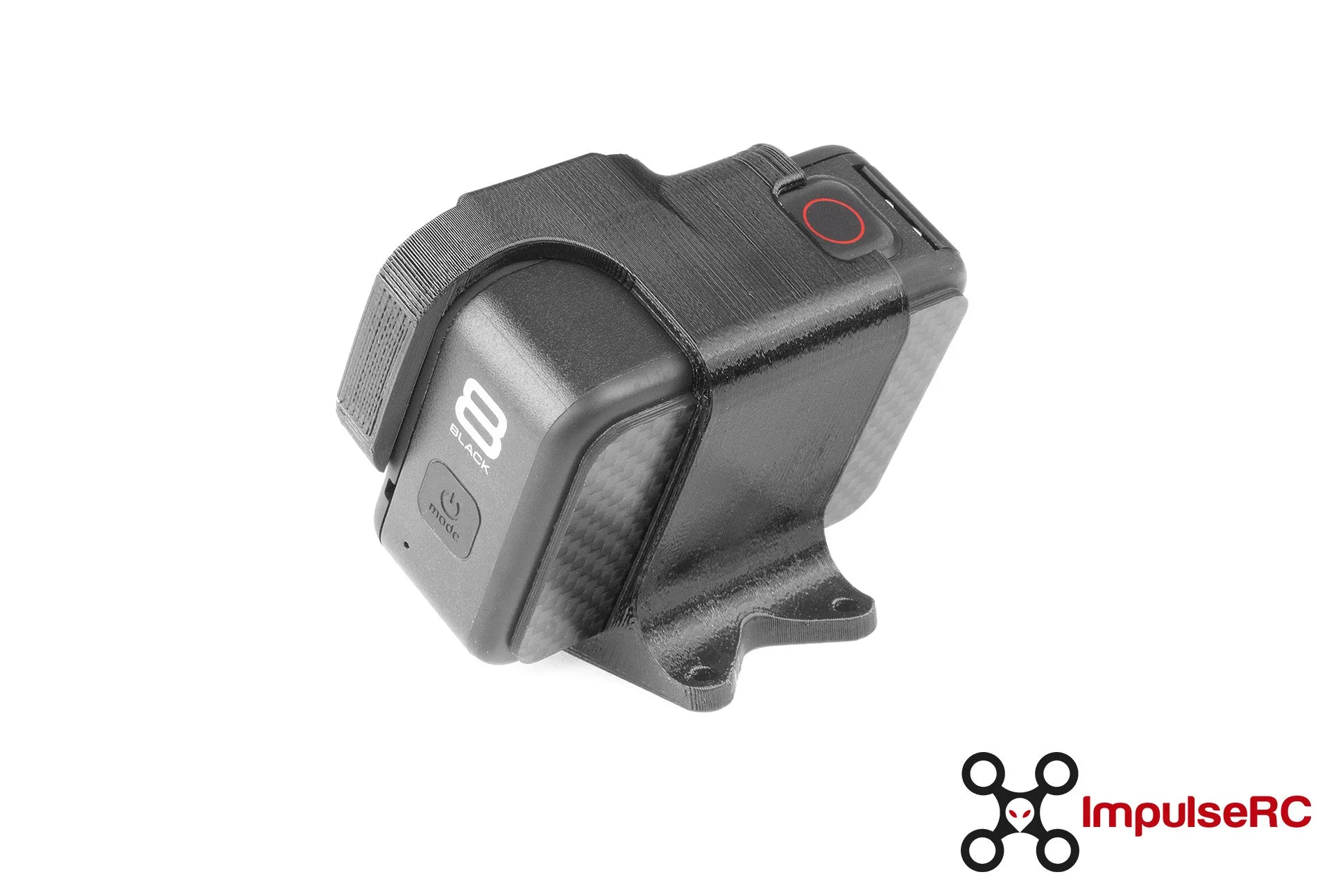 Legacy Apex TPU GoPro Hero8 Mount - 30 Degrees BLACK