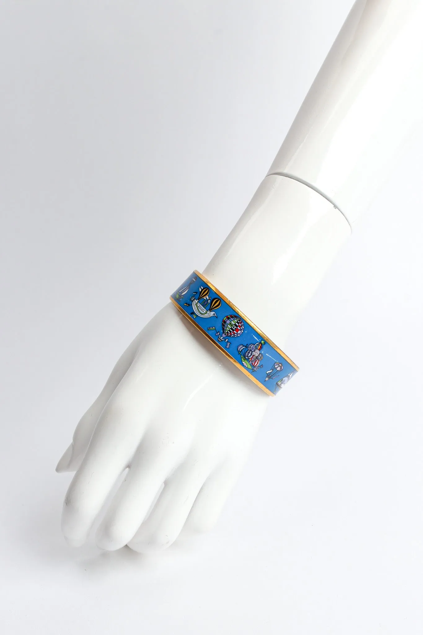 Les Folies Du Ciel Wide Enamel Bracelet