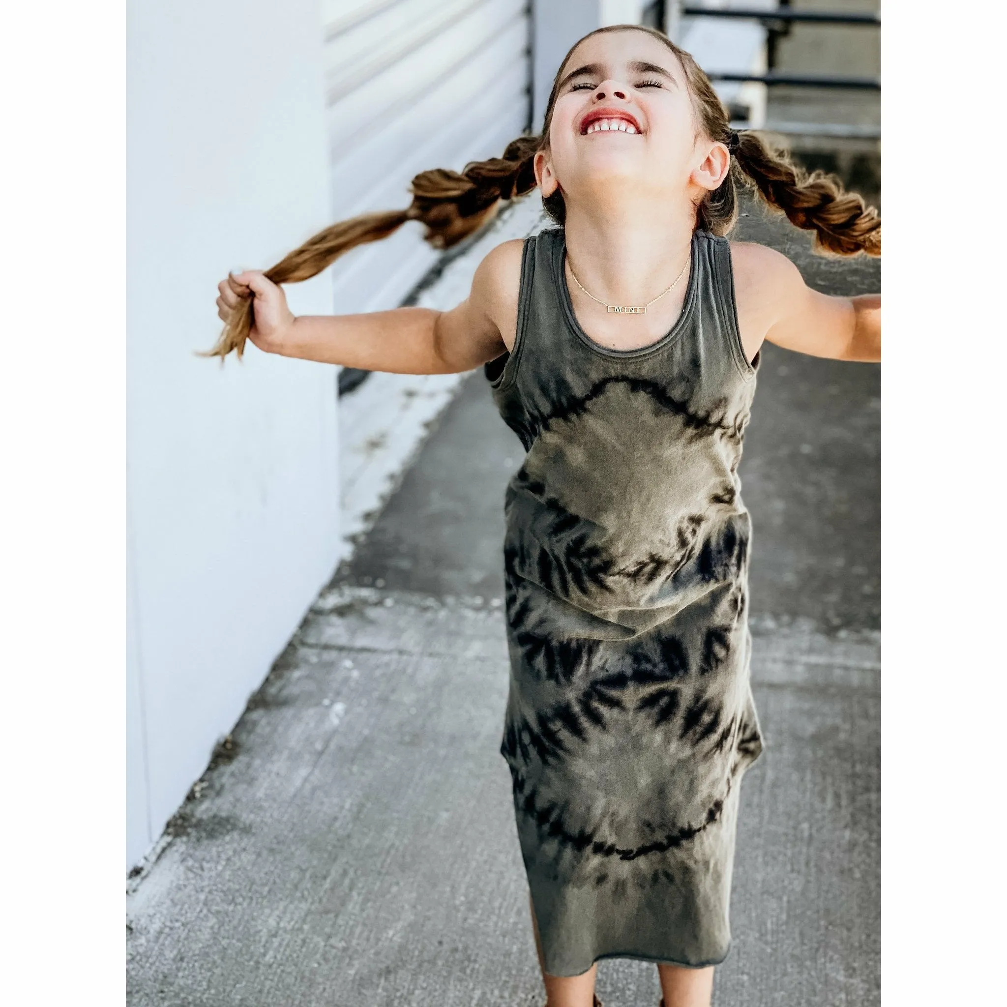 Lexi Tank Dress Zebra Dark