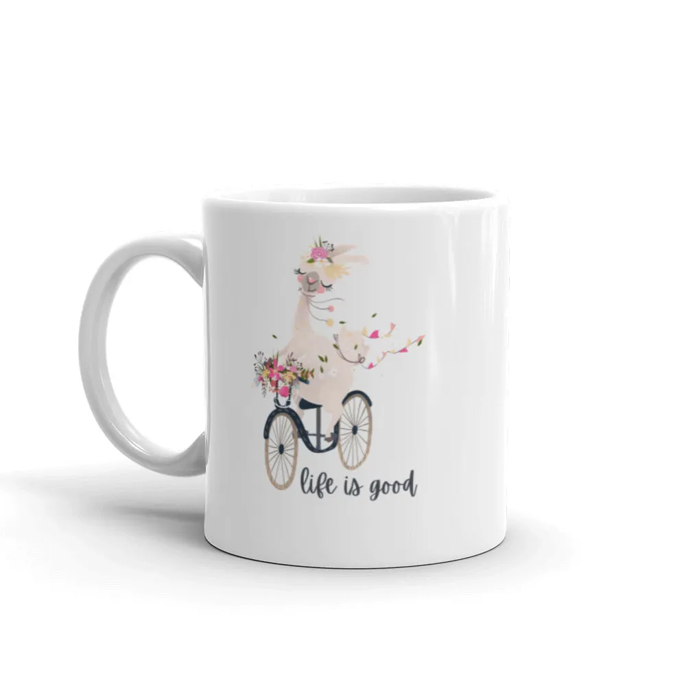 Life is Good Llama Mug