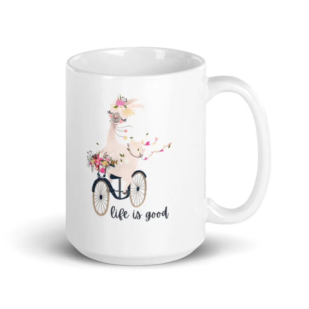 Life is Good Llama Mug