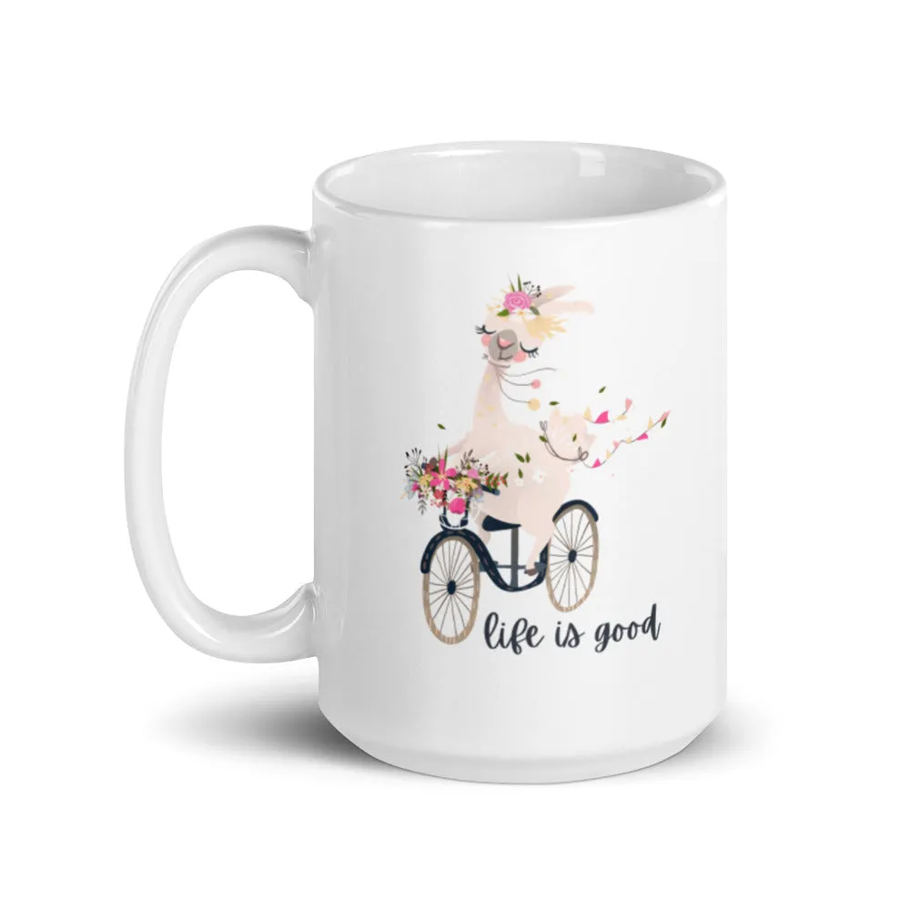 Life is Good Llama Mug