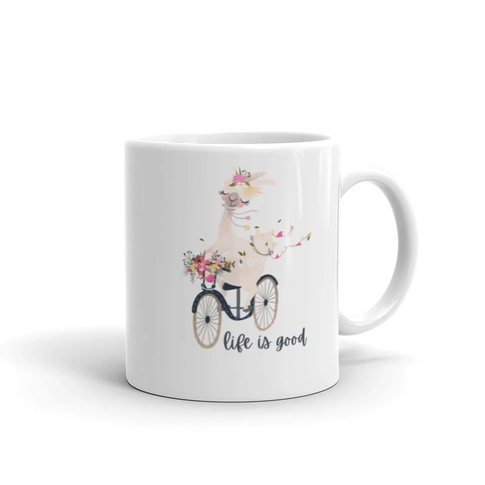 Life is Good Llama Mug