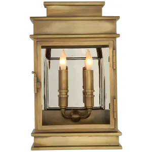 Linear Lantern Short in Antique-Burnished Brass