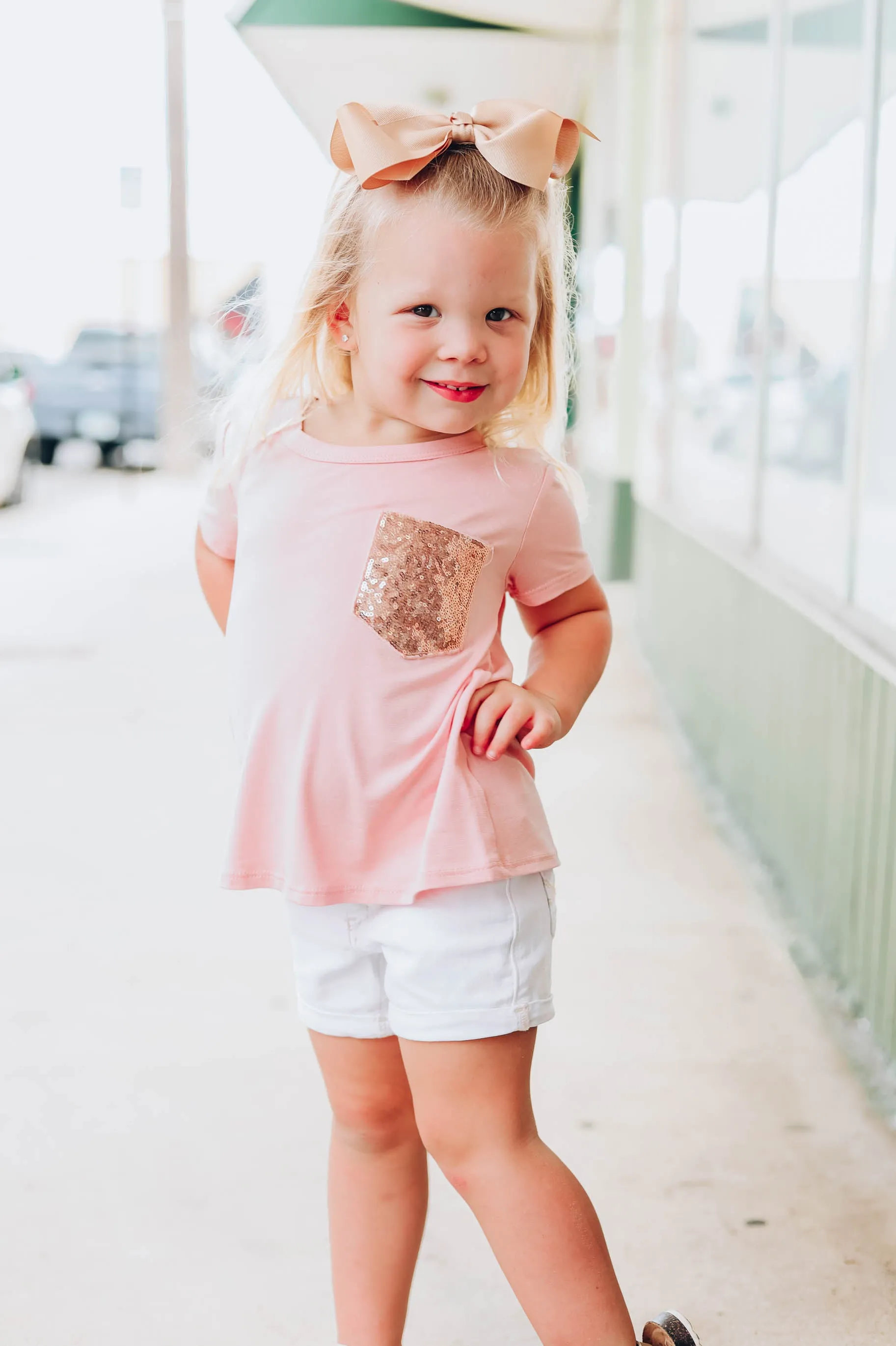 Little Miss Thing Kids Top - Dusty Pink