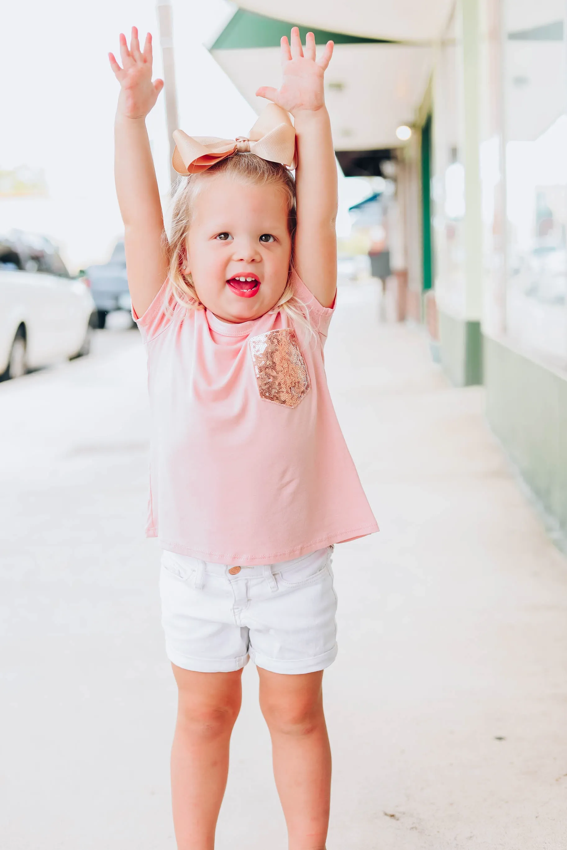 Little Miss Thing Kids Top - Dusty Pink