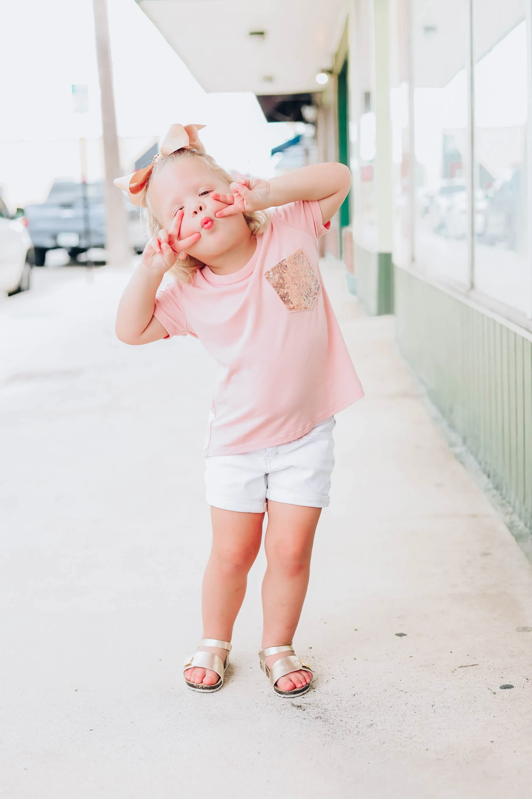Little Miss Thing Kids Top - Dusty Pink