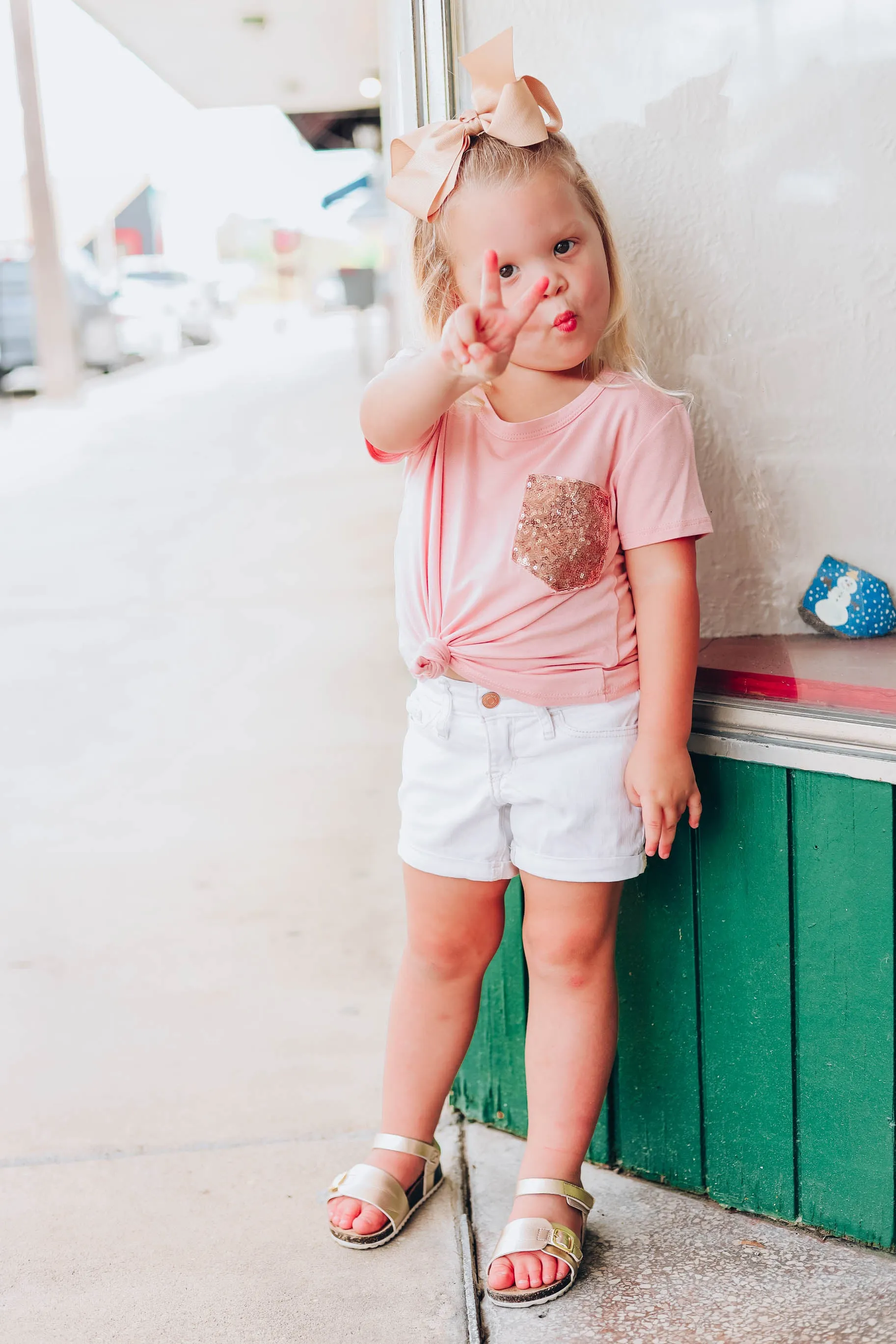 Little Miss Thing Kids Top - Dusty Pink