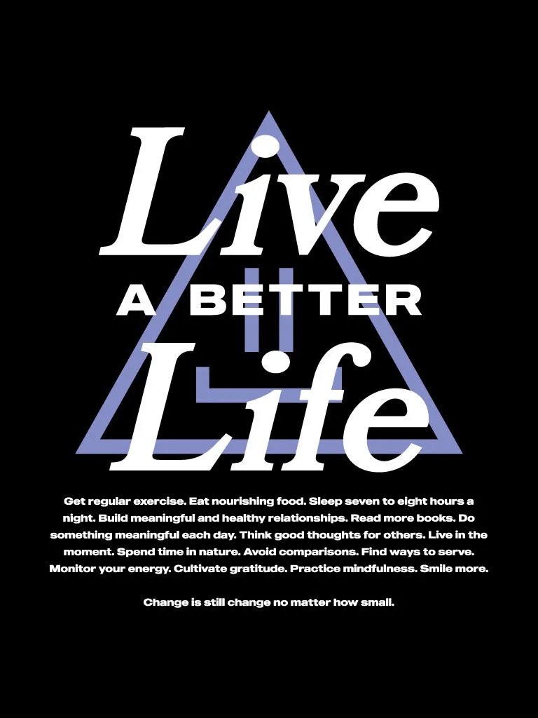Live A Better Life Hoodie - Black