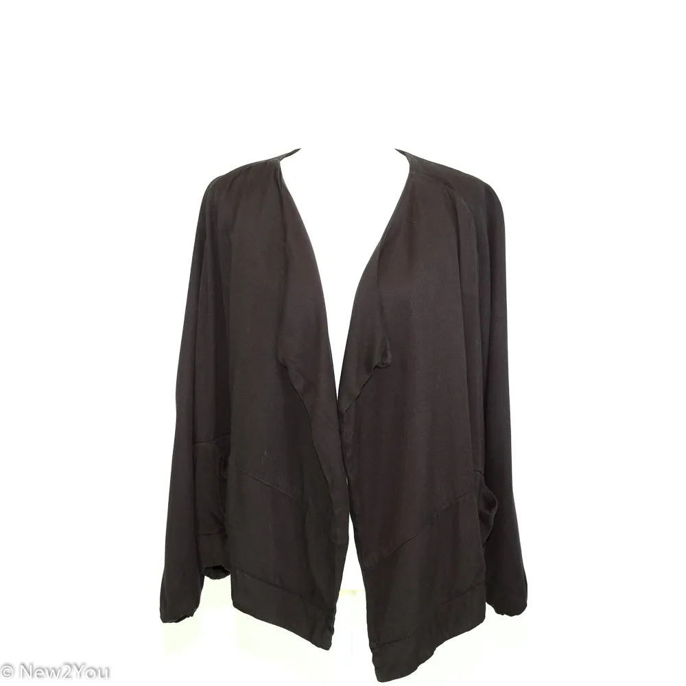 Loose Fit Black Cardigan (Kimchi Blue)