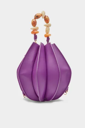 Lotus Flower Pochette in Cassis