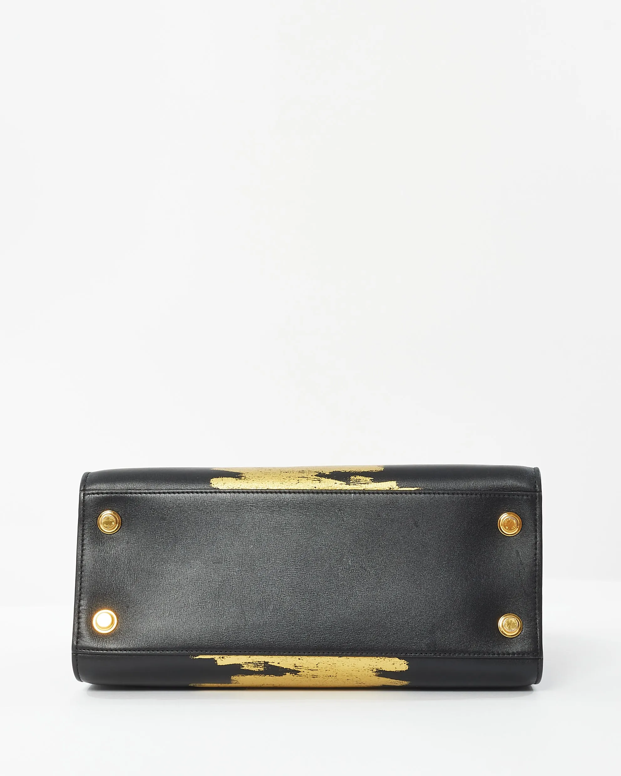 Louis Vuitton Black Calfskin Golden Light MM City Steamer Bag