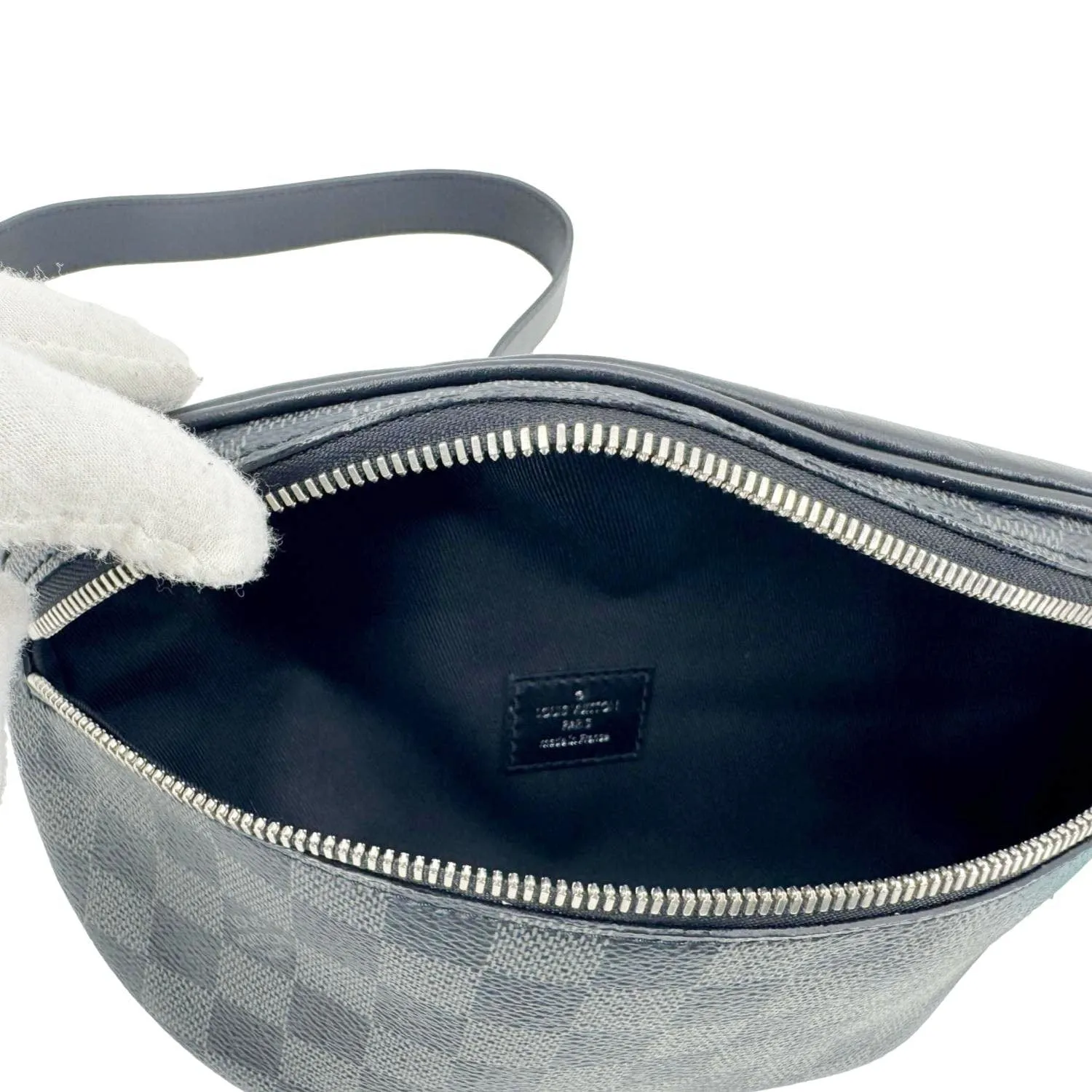 LOUIS VUITTON Campus Damier Graphite Bumbag Black