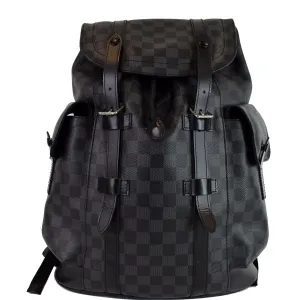 LOUIS VUITTON Christopher PM Damier Graphite Backpack Bag Black