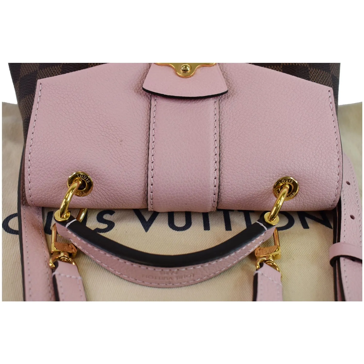 LOUIS VUITTON Clapton Damier Ebene Backpack Bag Magnolia