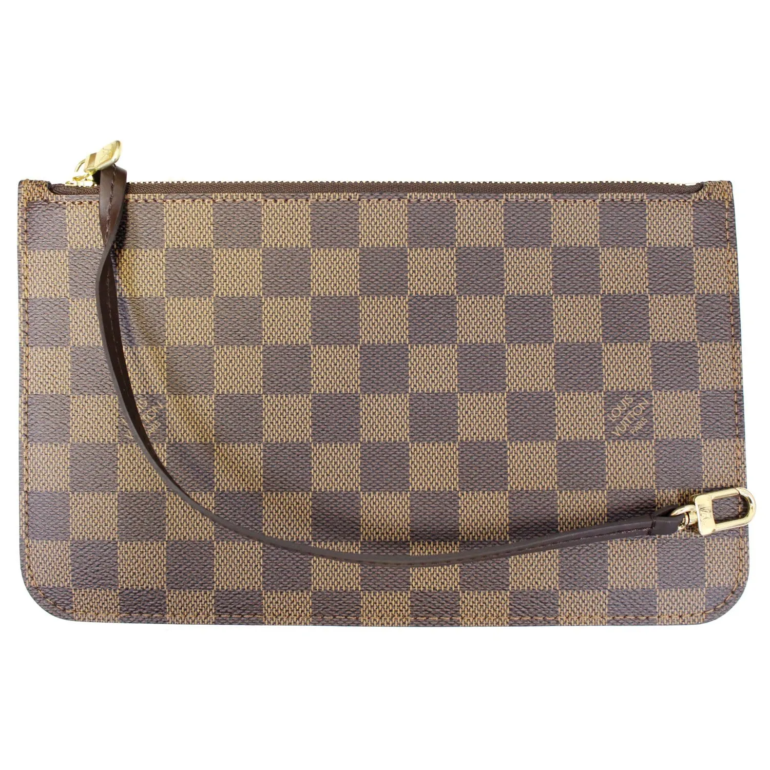 LOUIS VUITTON Damier Ebene Pochette Wristlet Pouch Neverfull GM