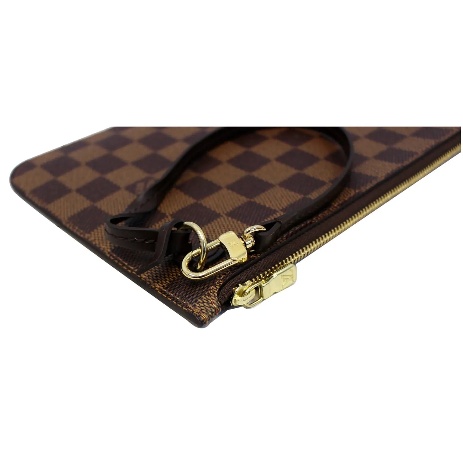 LOUIS VUITTON Damier Ebene Pochette Wristlet Pouch Neverfull GM