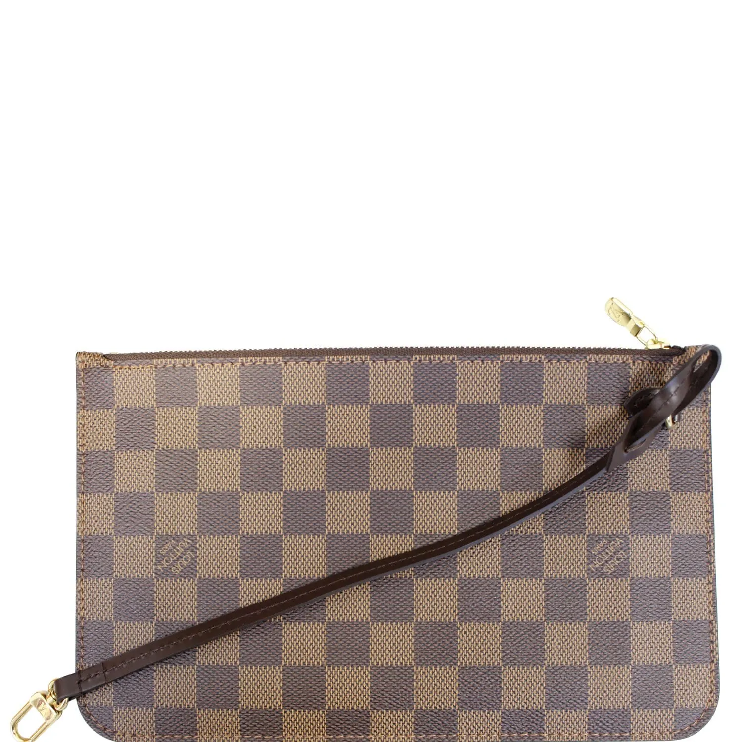 LOUIS VUITTON Damier Ebene Pochette Wristlet Pouch Neverfull GM