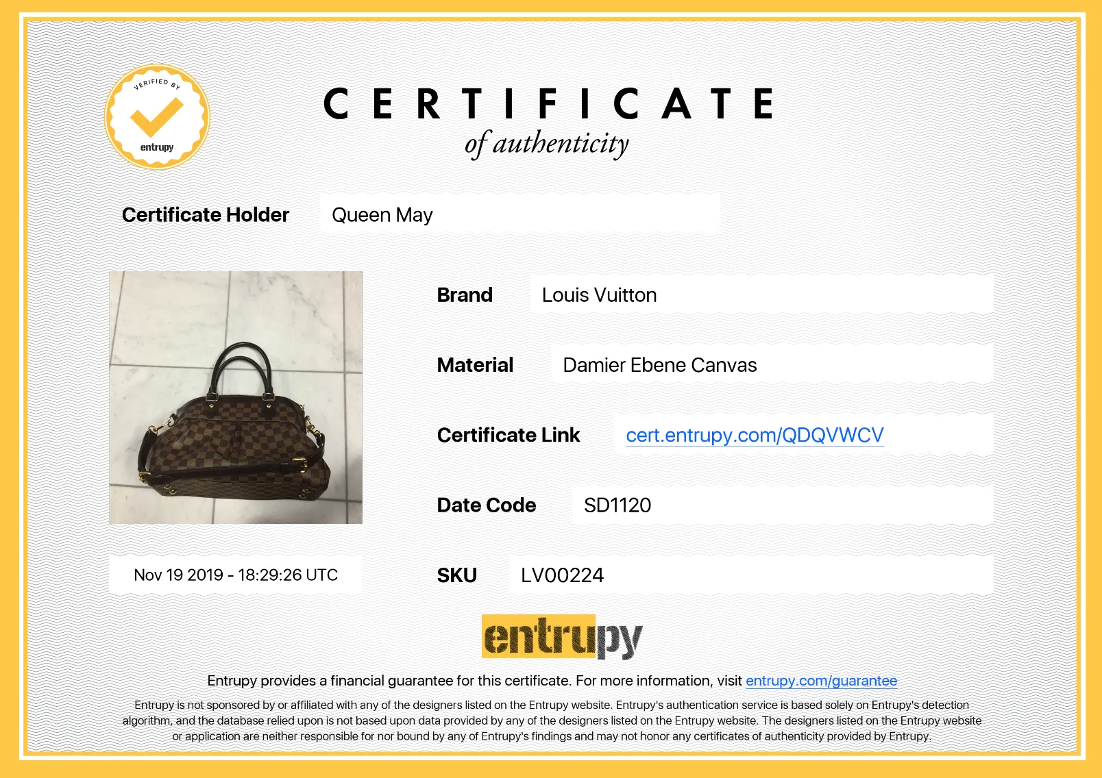 Louis Vuitton Damier Ebene Trevi PM