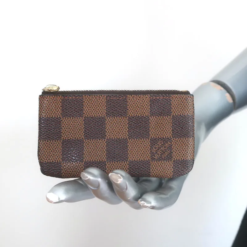 Louis Vuitton Damier Key Pouch Ebene Canvas