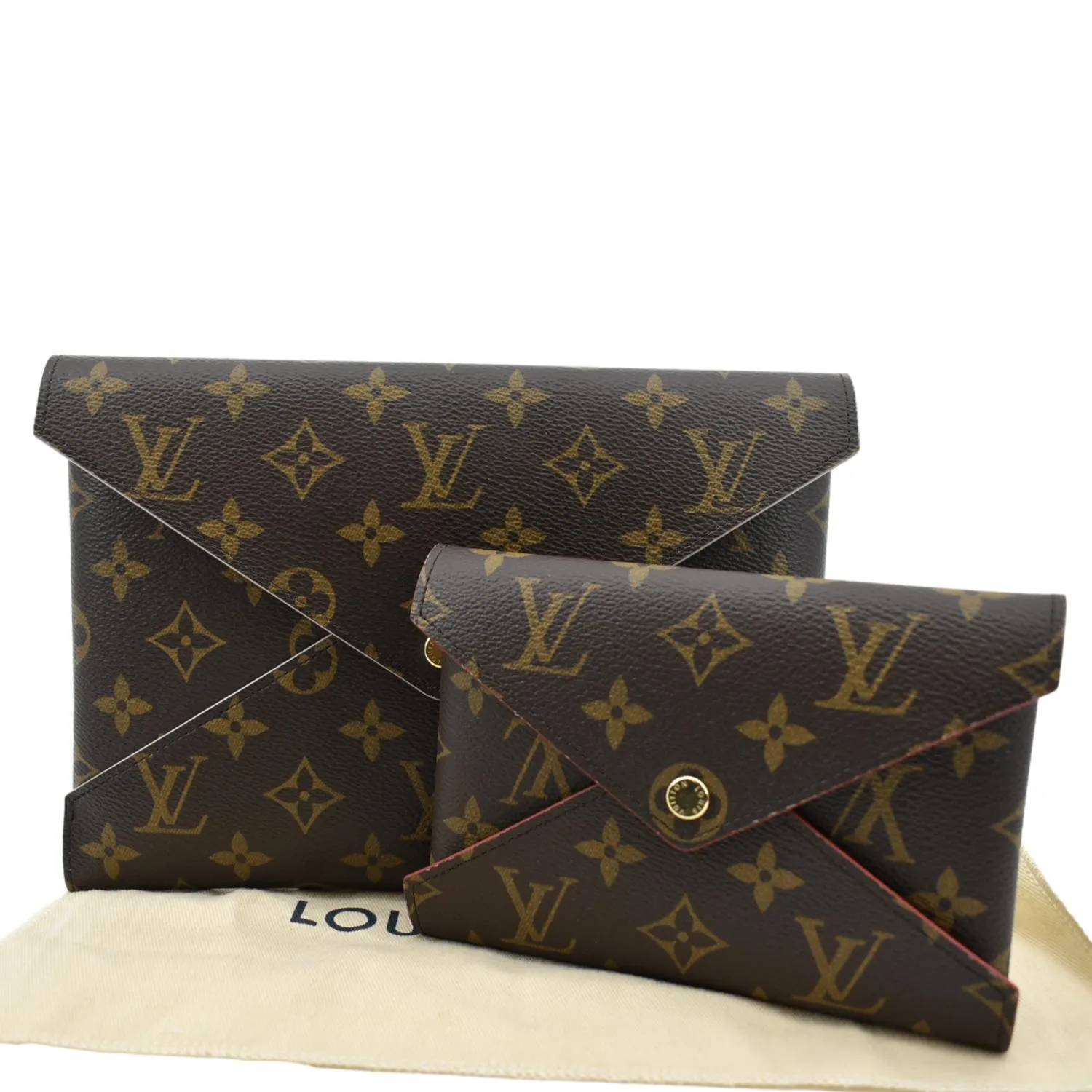 LOUIS VUITTON Kirigami Pochette Monogram Canvas Clutch Brown