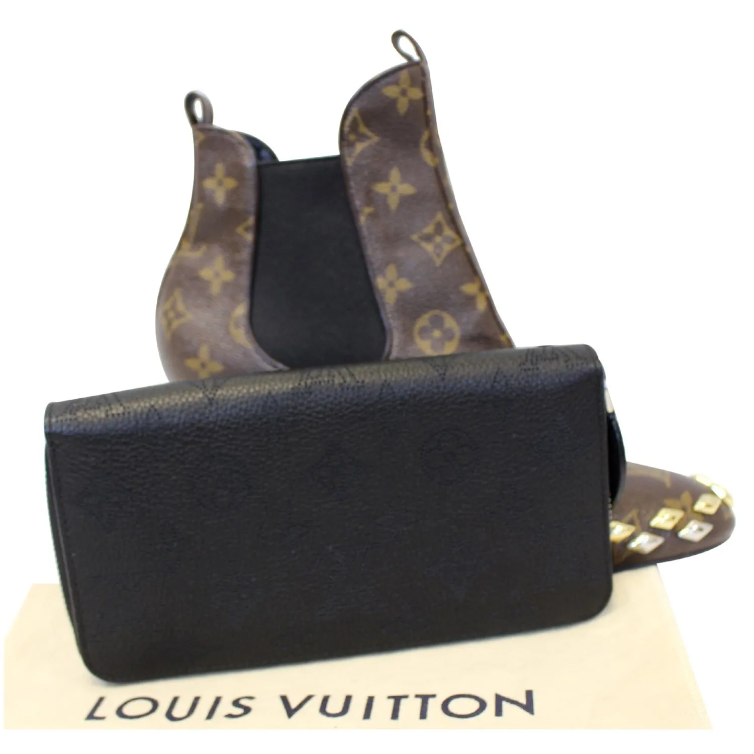 LOUIS VUITTON Mahina Zippy Wallet Noir Black