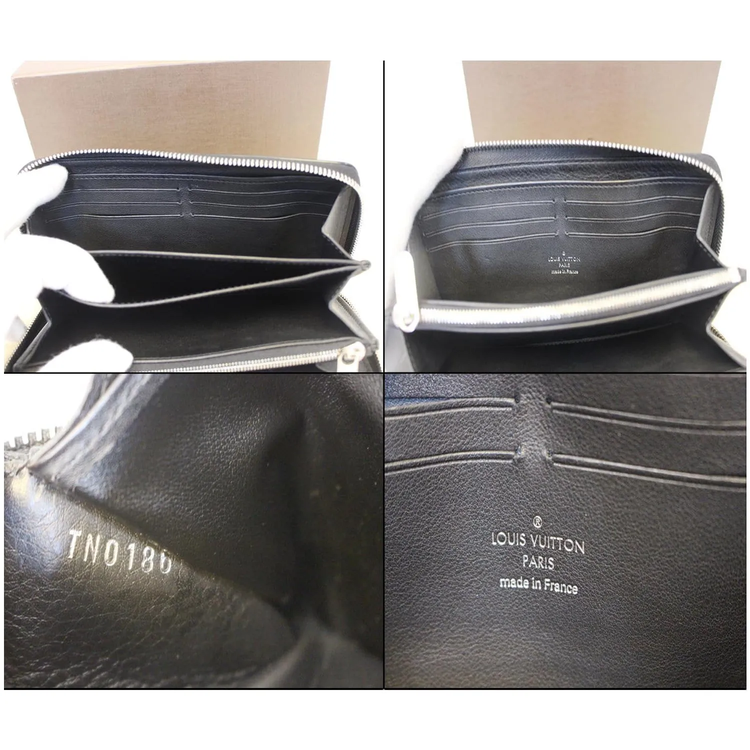 LOUIS VUITTON Mahina Zippy Wallet Noir Black