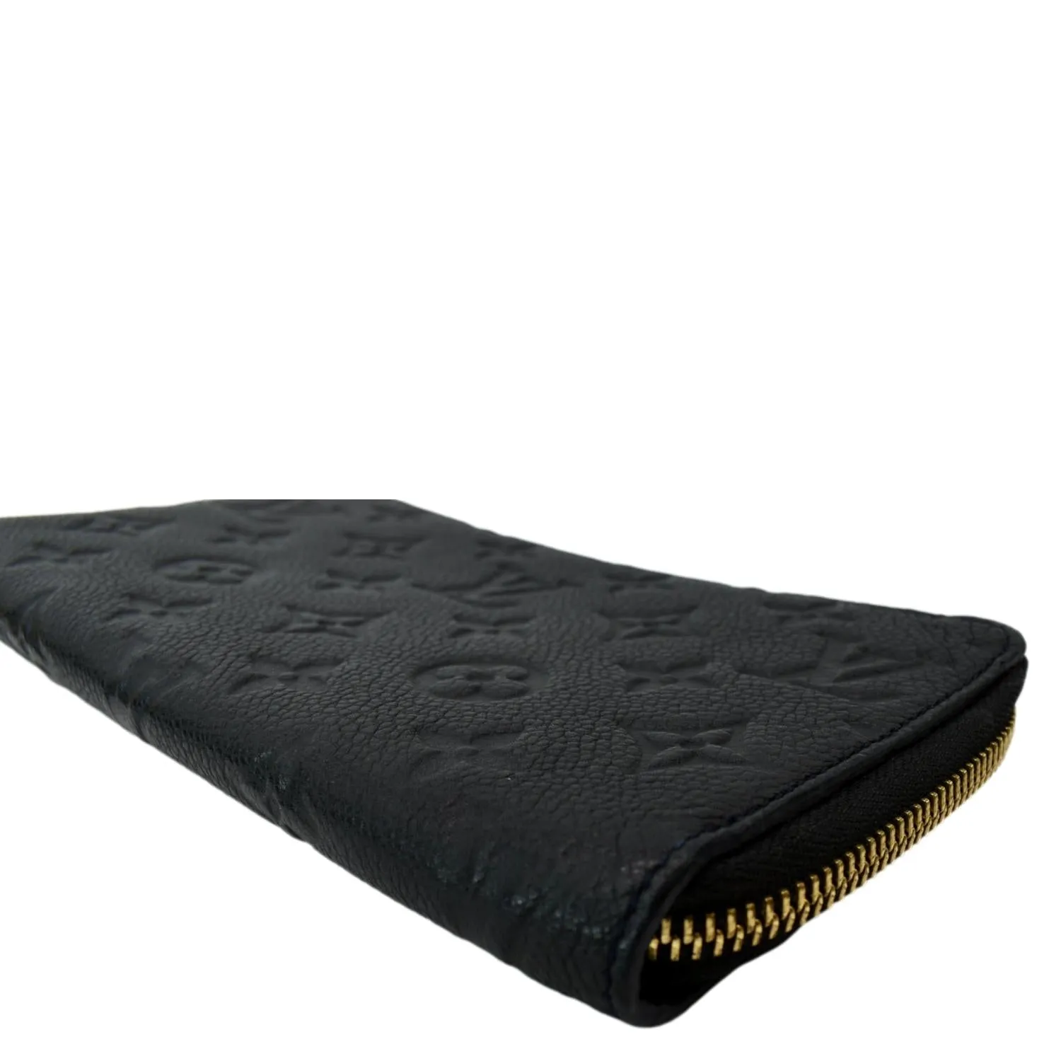 LOUIS VUITTON Monogram Empreinte Leather Zippy Wallet Black