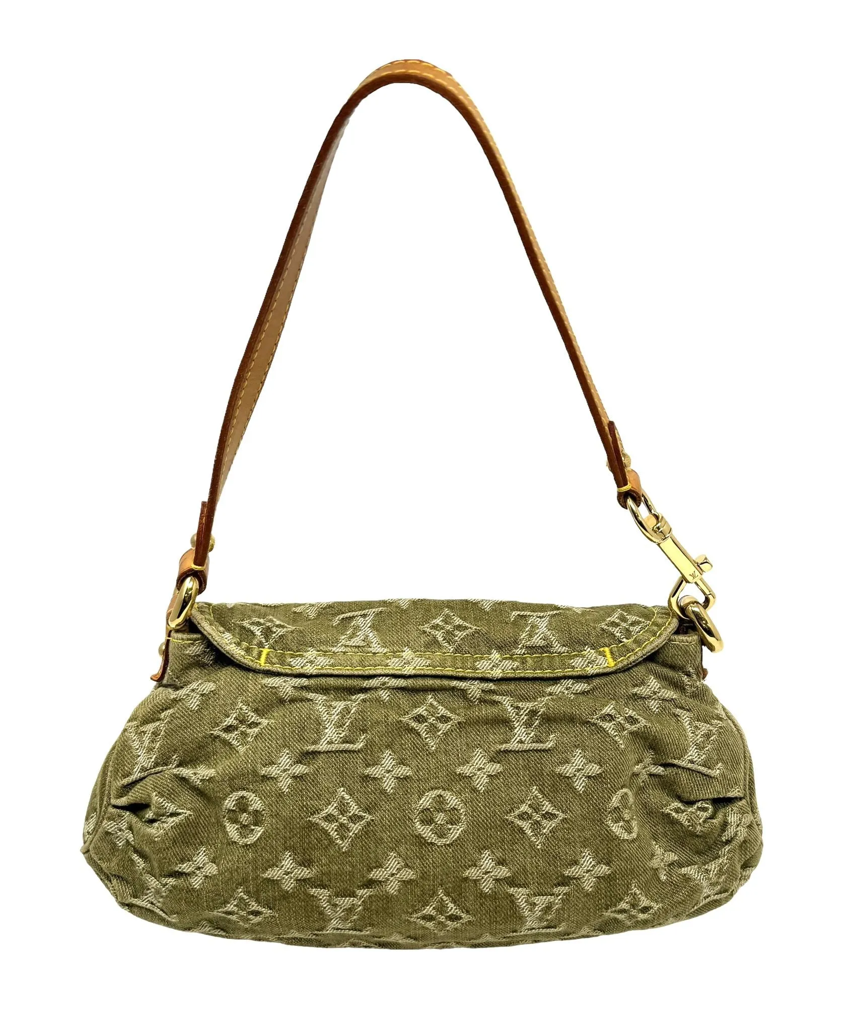 Louis Vuitton Olive Denim Shoulder Bag