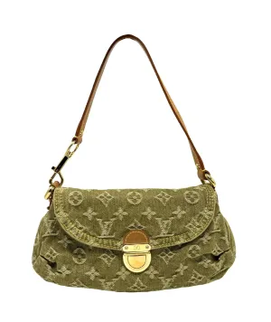 Louis Vuitton Olive Denim Shoulder Bag