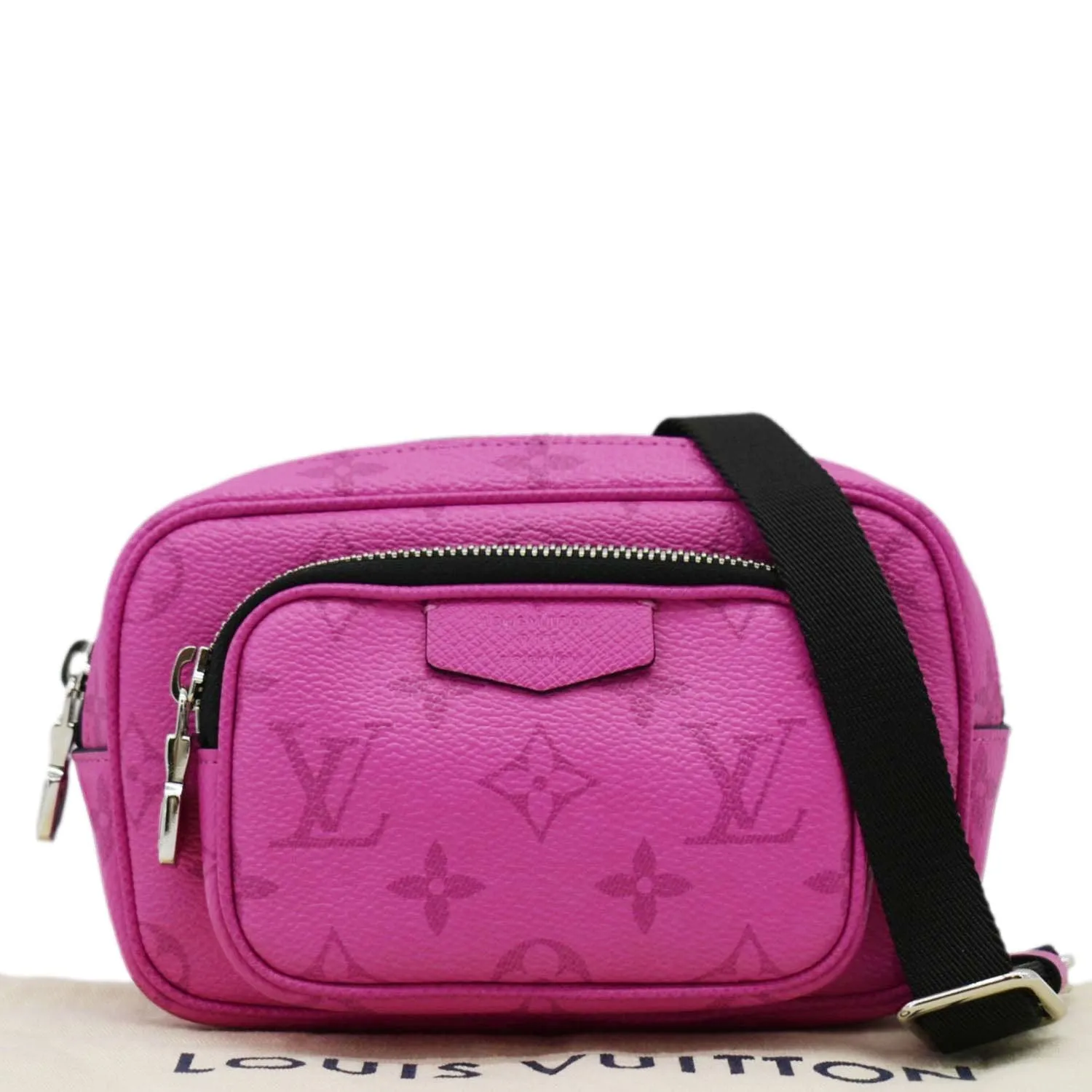 LOUIS VUITTON Outdoor Monogram Taigarama Pouch Pink