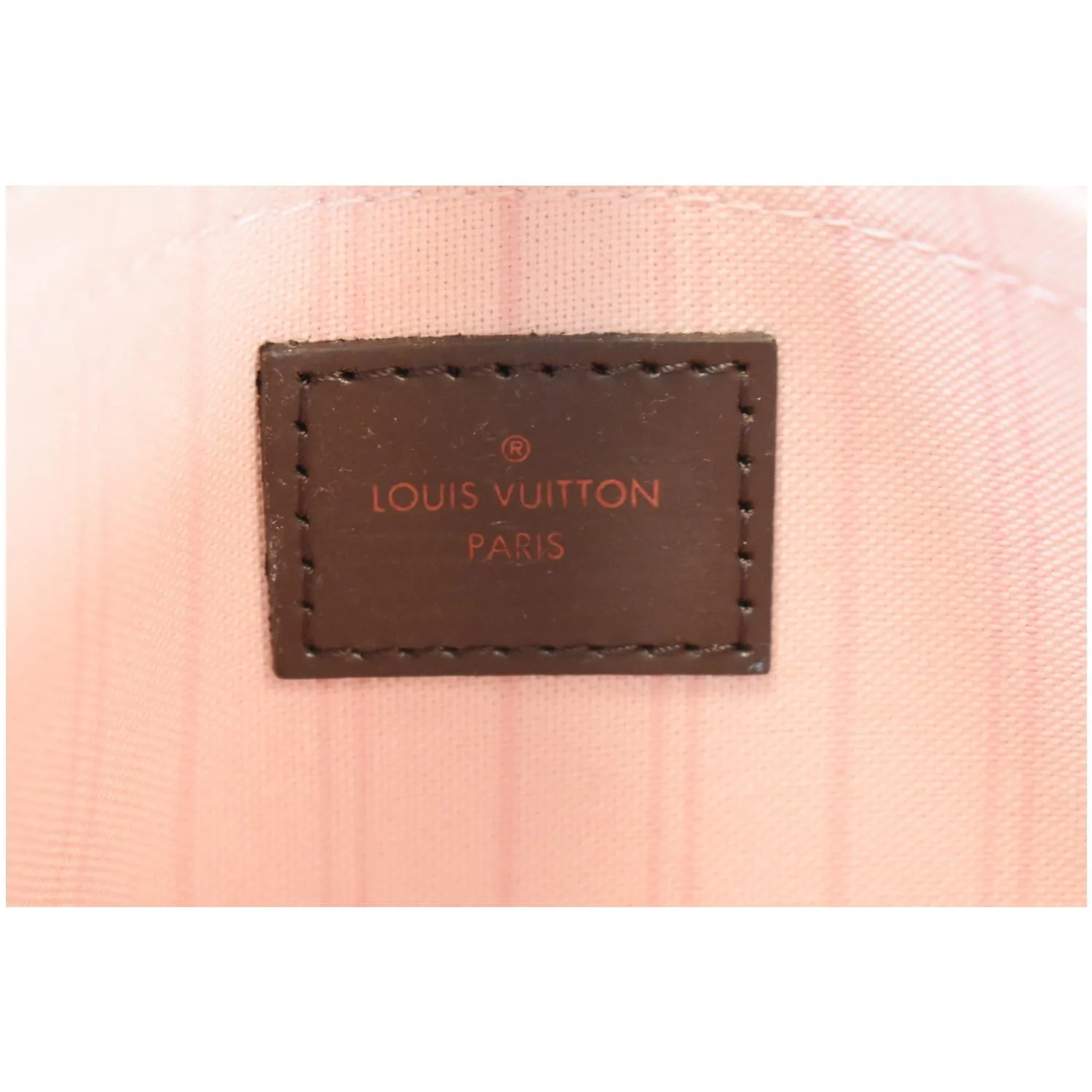 LOUIS VUITTON Pochette Wristlet Pouch Damier Ebene Neverfull MM Brown