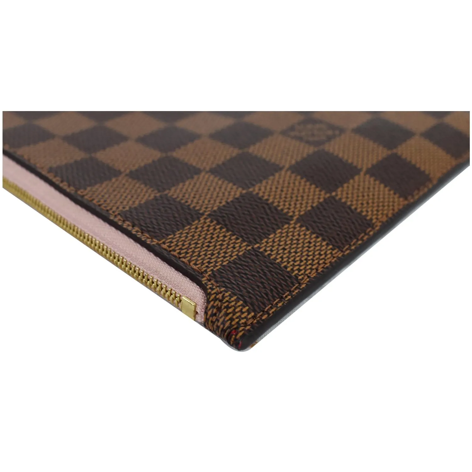 LOUIS VUITTON Pochette Wristlet Pouch Damier Ebene Neverfull MM Brown