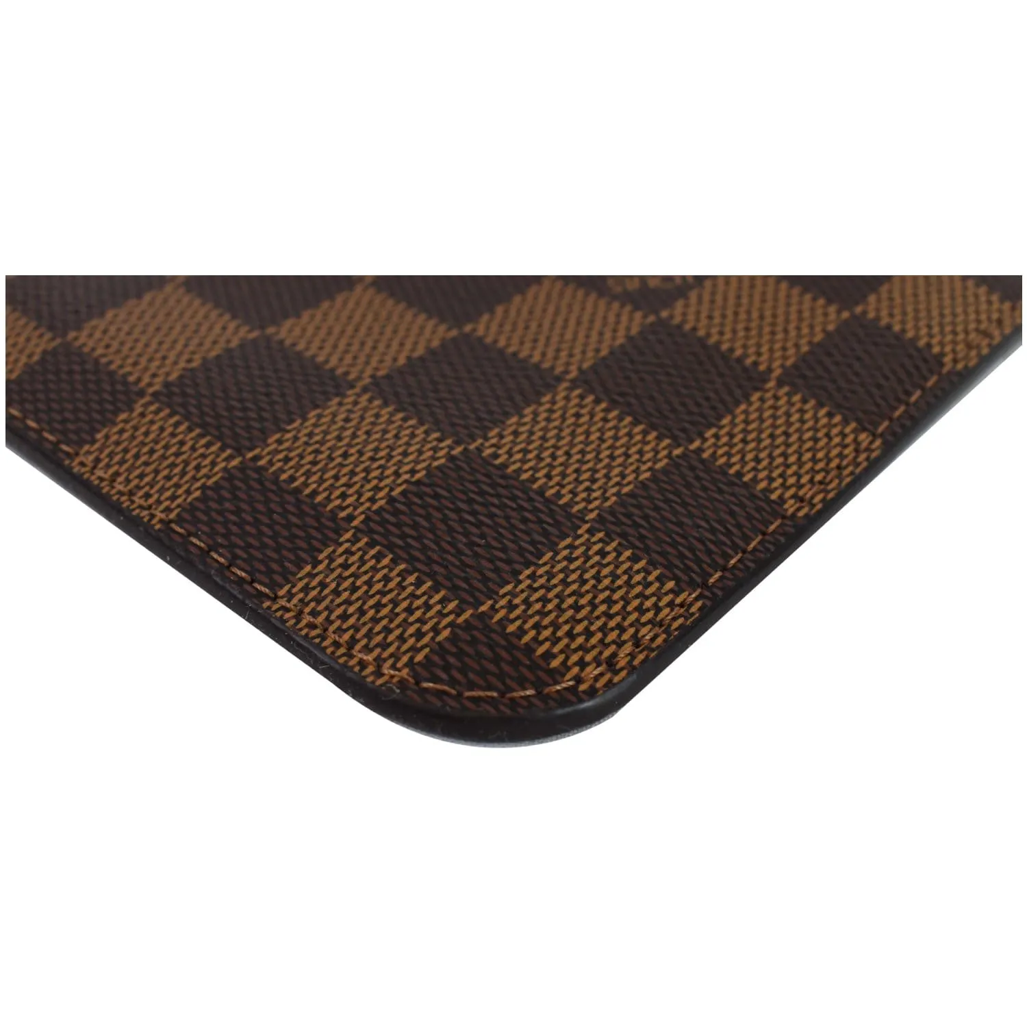 LOUIS VUITTON Pochette Wristlet Pouch Damier Ebene Neverfull MM Brown