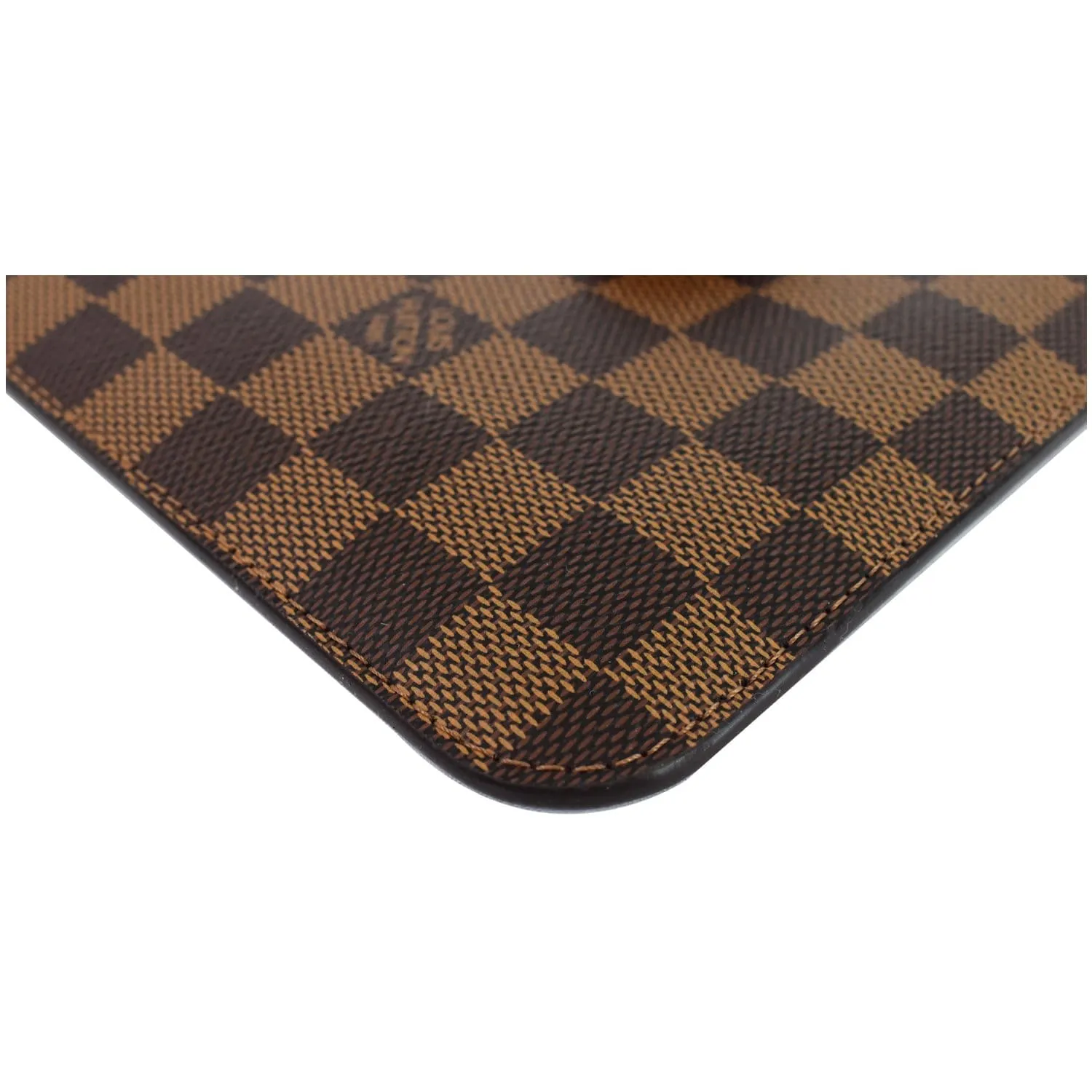 LOUIS VUITTON Pochette Wristlet Pouch Damier Ebene Neverfull MM Brown