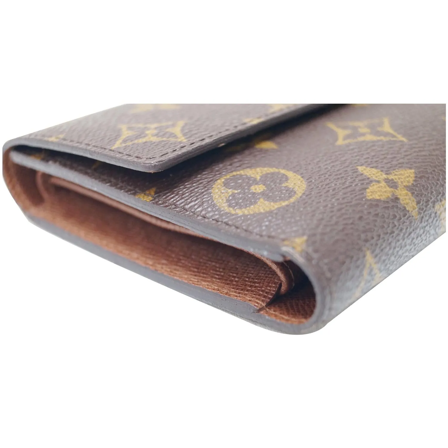 LOUIS VUITTON Porte Tresor International Monogram Canvas Wallet Brown
