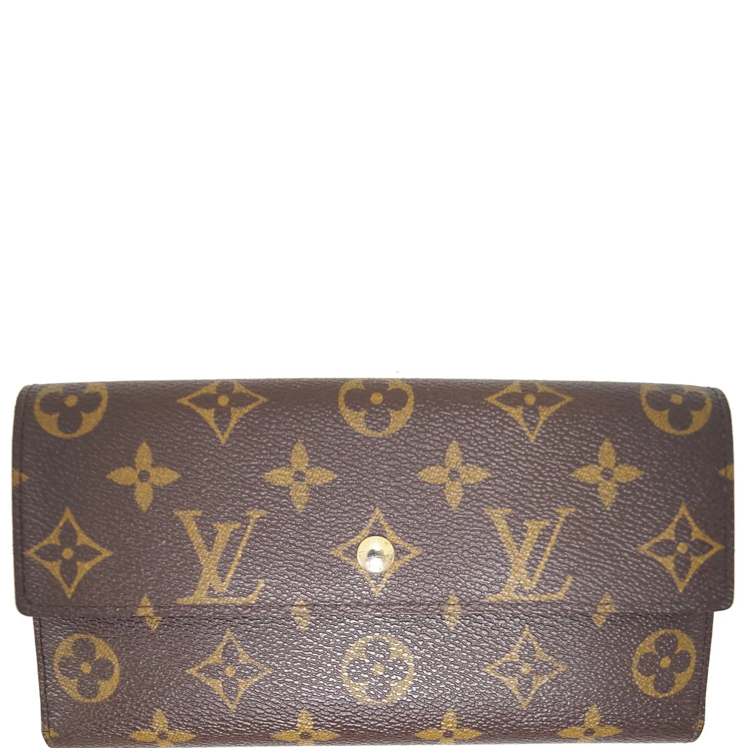 LOUIS VUITTON Porte Tresor International Monogram Canvas Wallet Brown