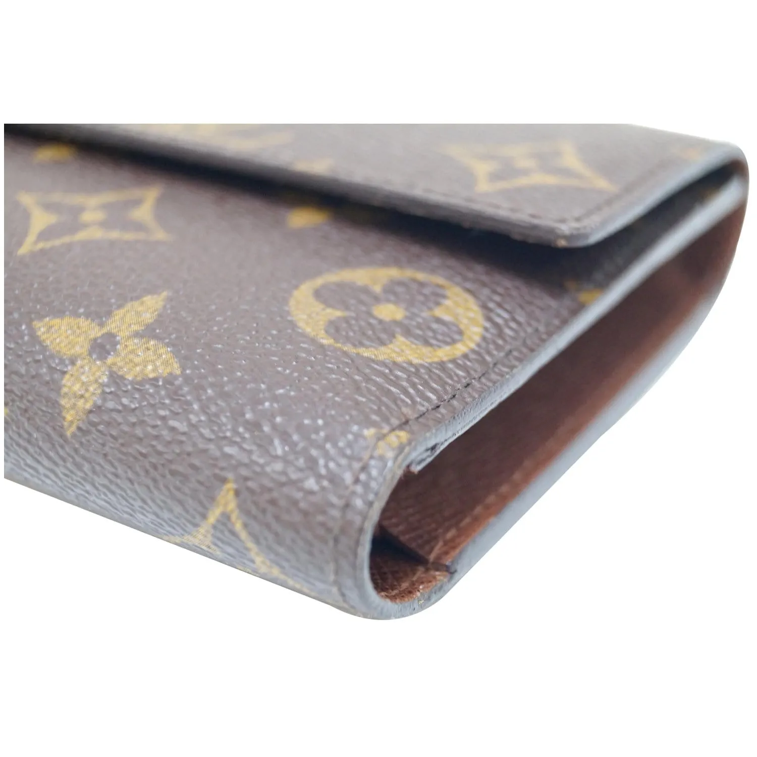 LOUIS VUITTON Porte Tresor International Monogram Canvas Wallet Brown