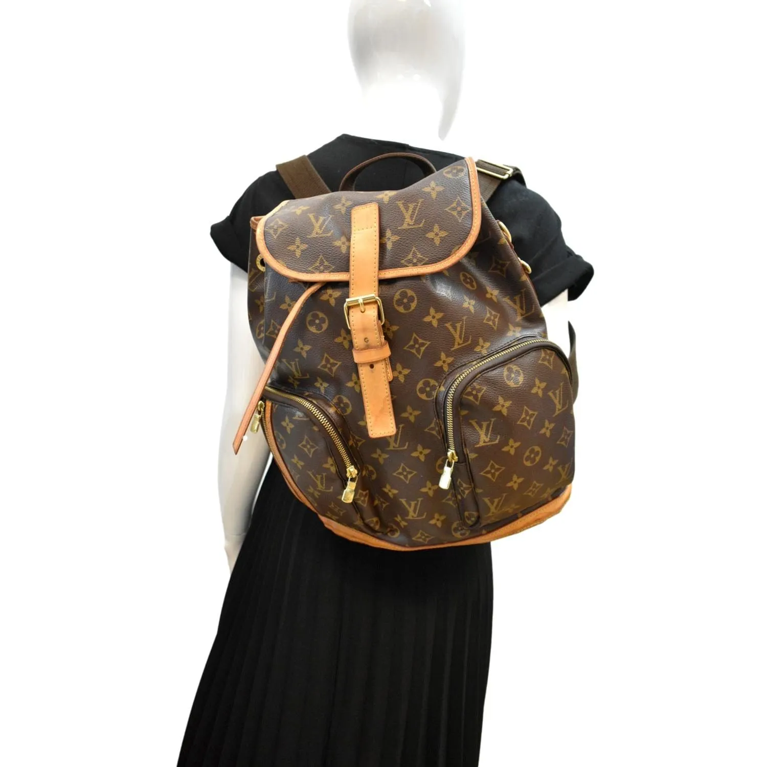 LOUIS VUITTON Sac A Dos Bosphore Monogram Canvas Backpack Bag Brown