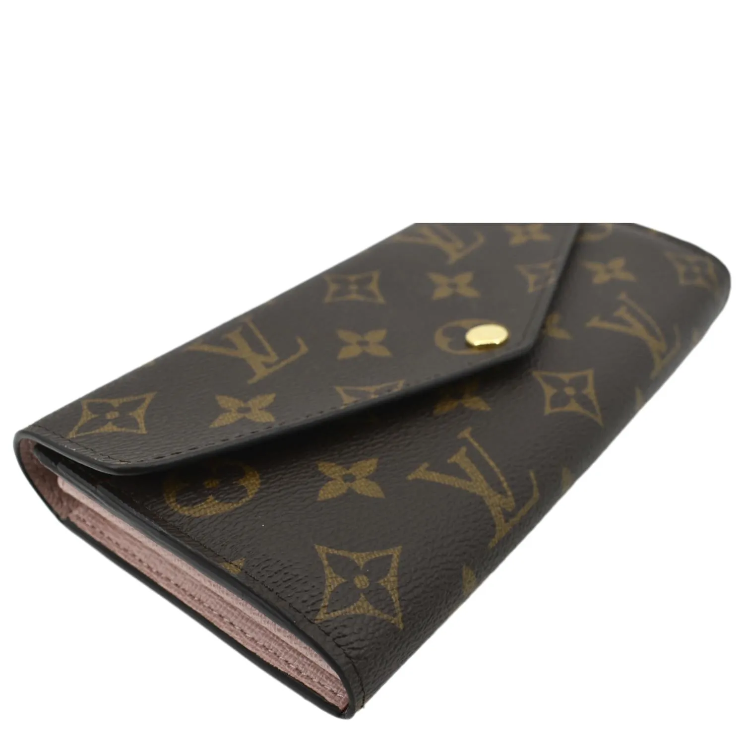 LOUIS VUITTON Sarah Monogram Canvas Wallet Brown