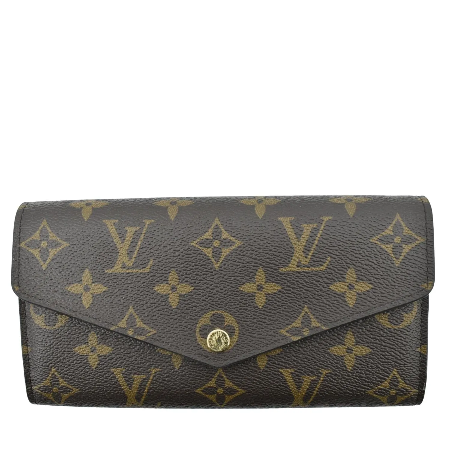 LOUIS VUITTON Sarah Monogram Canvas Wallet Brown