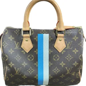 Louis Vuitton Speedy 25 My Heritage w Blue and White stripe