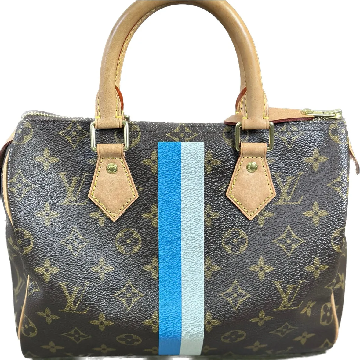 Louis Vuitton Speedy 25 My Heritage w Blue and White stripe