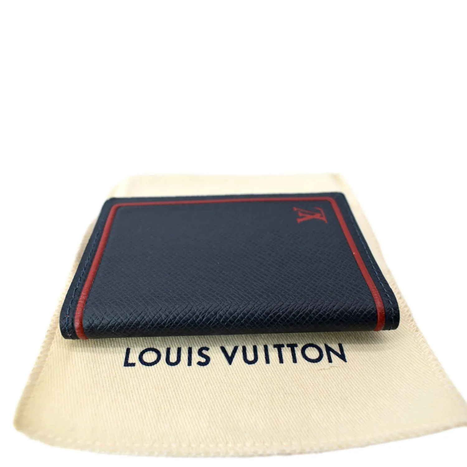 LOUIS VUITTON Taiga Leather Pocket Organizer Marine