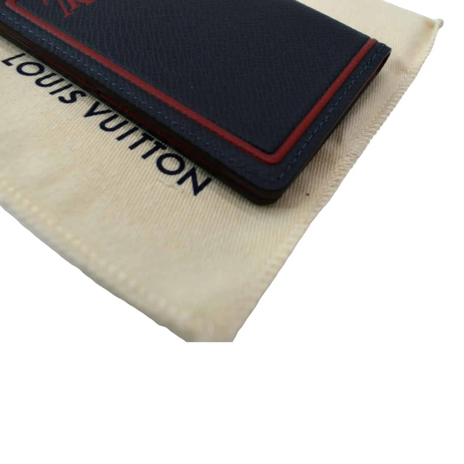 LOUIS VUITTON Taiga Leather Pocket Organizer Marine