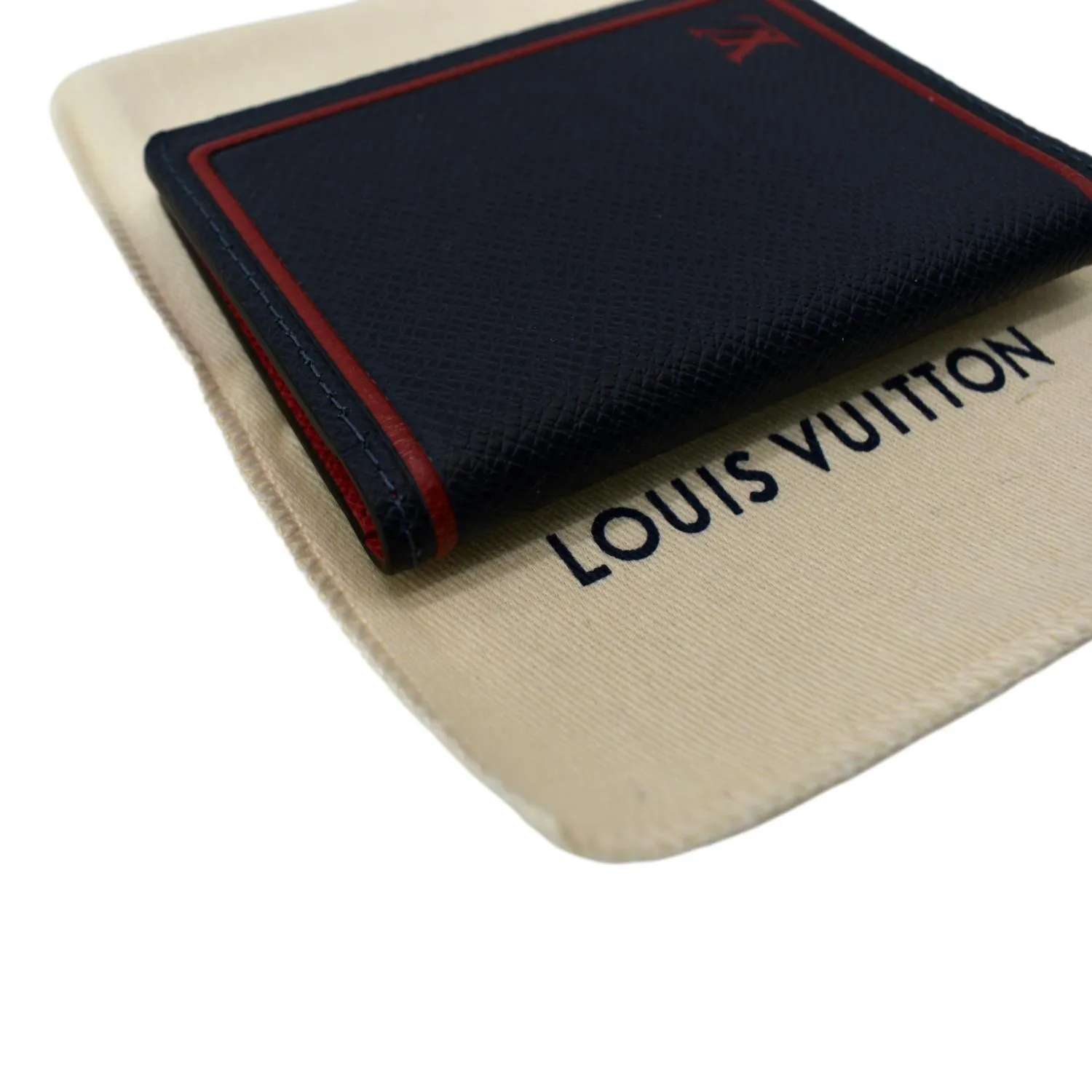 LOUIS VUITTON Taiga Leather Pocket Organizer Marine