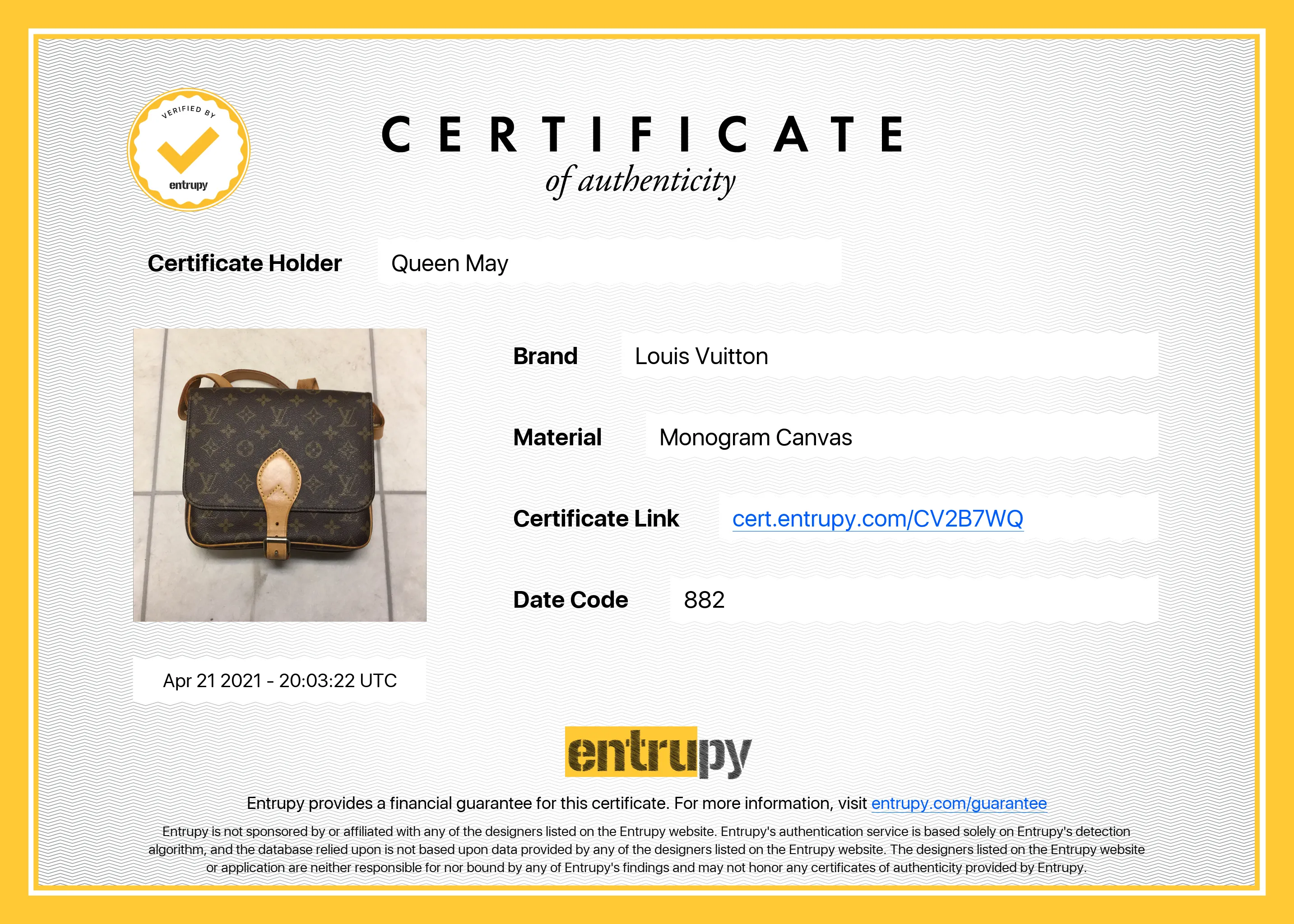 Louis Vuitton Vintage Monogram Cartouchiere MM
