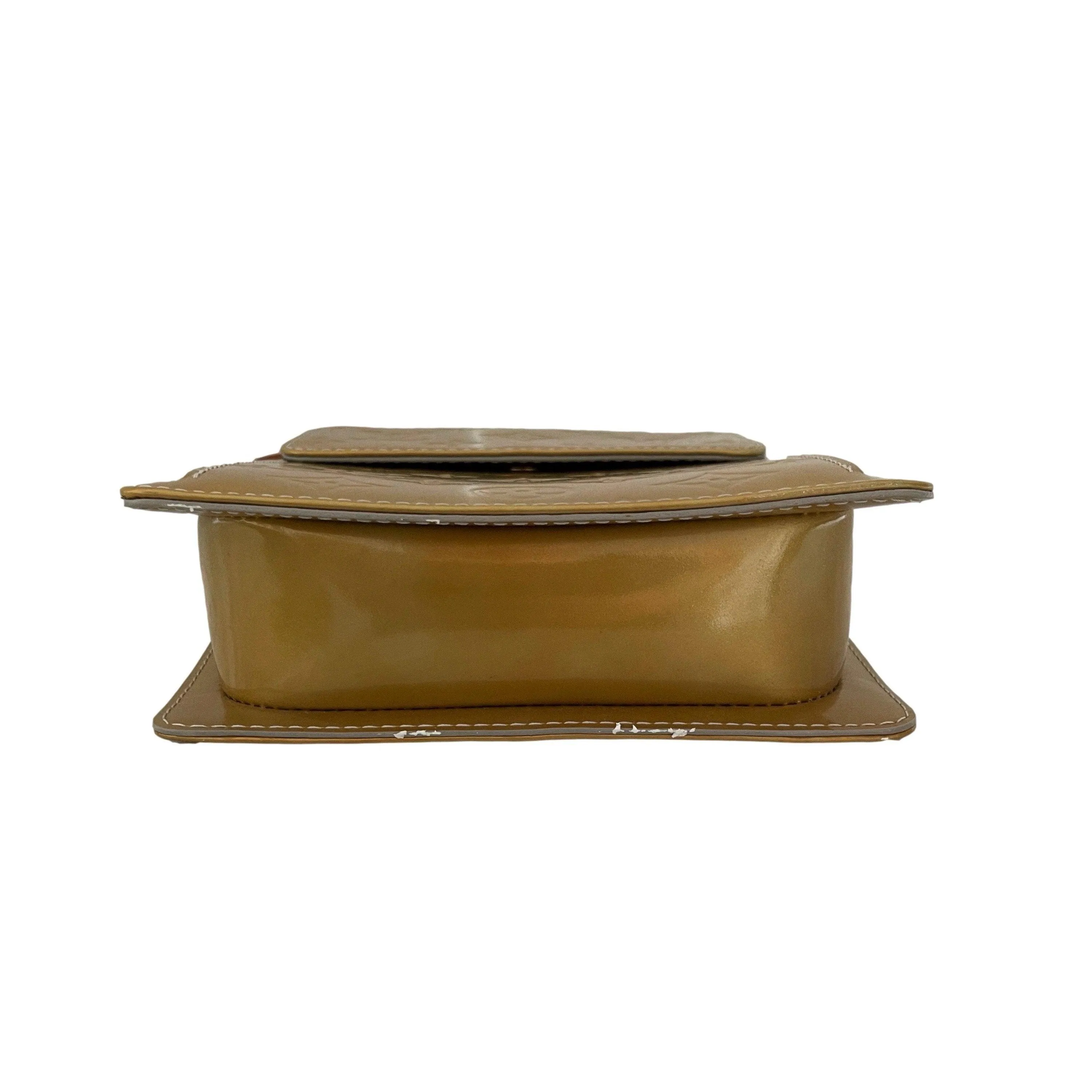 Louis Vuitton Yellow Monogram Vernis Top Handle