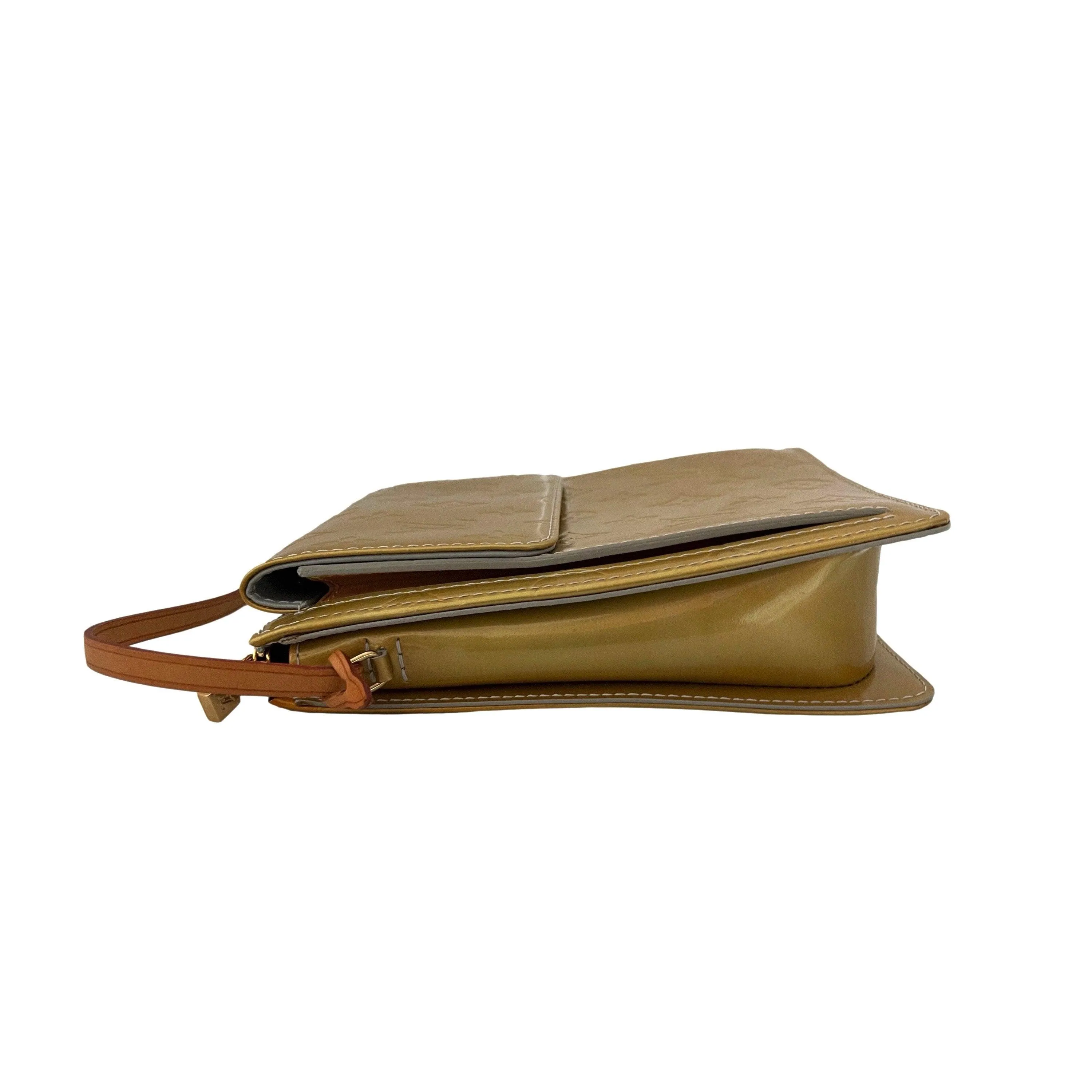 Louis Vuitton Yellow Monogram Vernis Top Handle